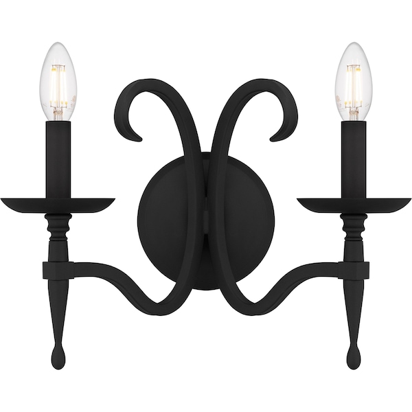 Quoizel Octavia Wall 2 Lights Earth Black OCA8714EK - main